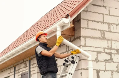 Pose et remplacement de gouttières à Palazinges